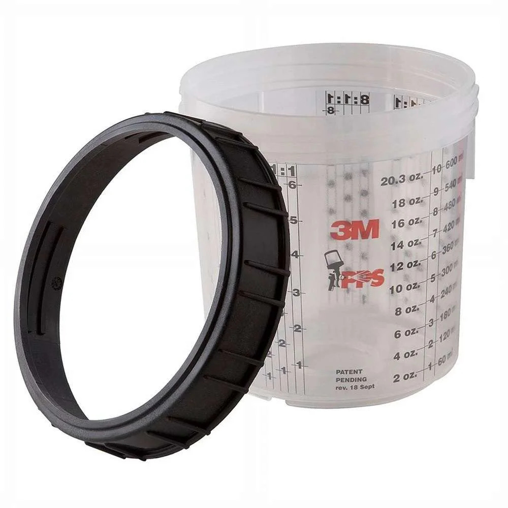 Set 2 pahare gradate pentru mixare cu manson pps 16001, volum 650 ml, din plastic
