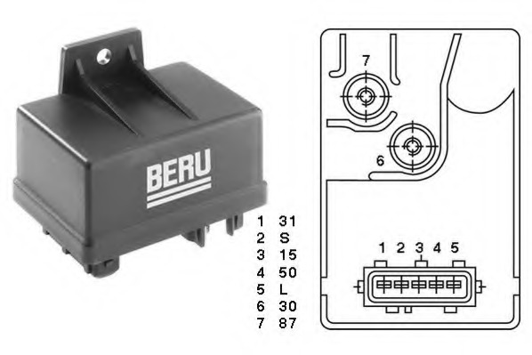 Releu instalatia de comanda bujii incandescente