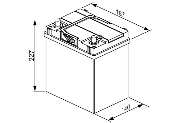 Baterie auto, de pornire, s4 , tensiune 12 v, amperaj 40 ah, curent de pornire 330 a