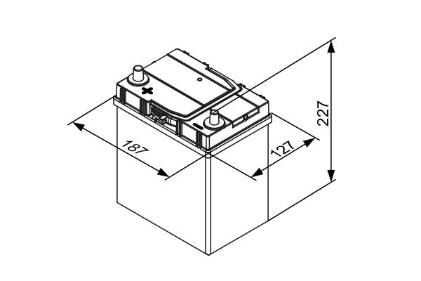 Baterie auto, de pornire, s4 , tensiune 12 v, amperaj 40 ah, curent de pornire 330 a