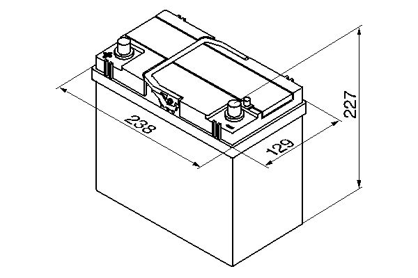 Baterie auto, de pornire, s4 , tensiune 12 v, amperaj 45 ah, curent de pornire 330 a