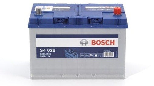 Baterie auto s4 028 , tensiune 12 v, amperaj 95 ah, curent pornire 830 a