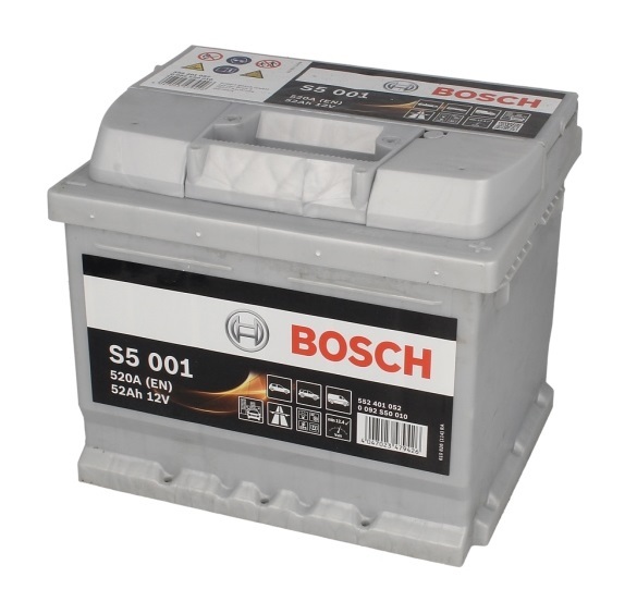 Baterie auto, de pornire, s5 , tensiune 12 v, amperaj 52 ah, curent de pornire 520 a