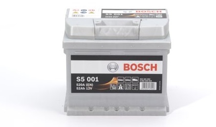 Baterie auto, de pornire, s5 , tensiune 12 v, amperaj 52 ah, curent de pornire 520 a