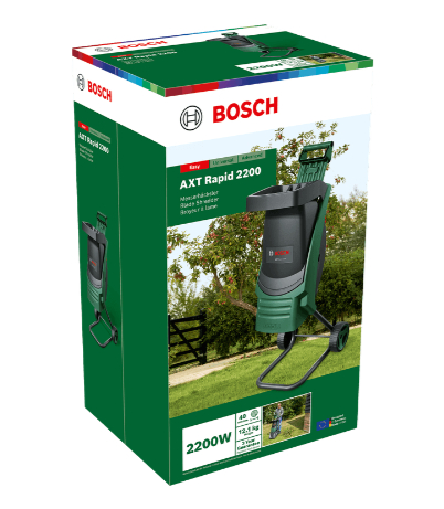 Tocator pentru resturi vegetale axt rapid 2200 , 2200 w, capacitate taiere 40 mm, viteza taiere 3650 rpm