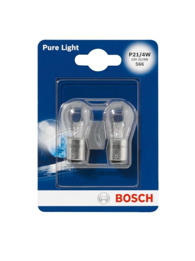 Bec auto lampa ceata spate p21/4w 12v 21/4w baz15d pure light bl