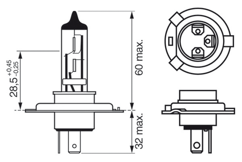 Bec h4 bosch