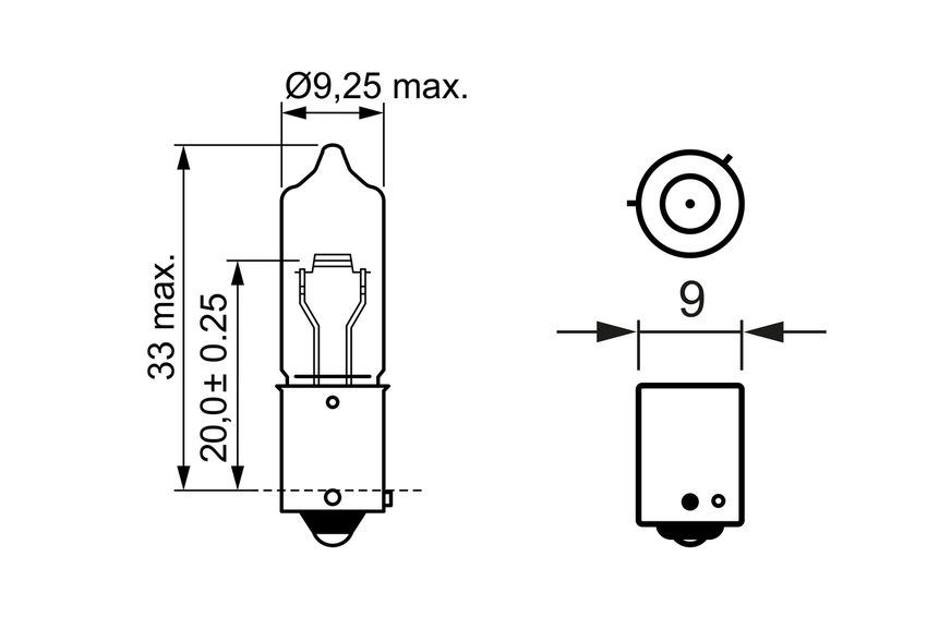 Bec semnalizator h21w, 12v 21w h21w pure light