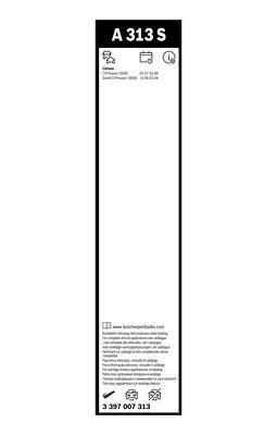 Set stergatoare parbriz aerotwin a313s , lungime 800 mm, 750 mm, pentru sistem , pentru citroen c4