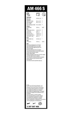 Set stergatoare aerotwin multi-clip am466s , lungime 650 mm, 380 mm, fara carcasa, cu spoiler