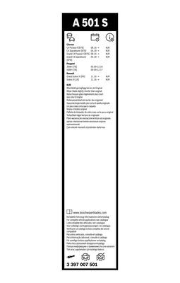 Set stergatoare parbriz aerotwin a501s , lungime 800 mm, 680 mm, fara carcasa, pentru vehicule cu volan pe stanga