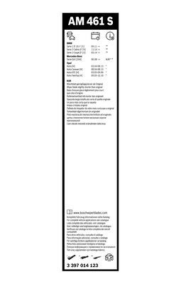 Set stergatoare parbriz aerotwin multi-clip am461s , lungime 550 mm, 450 mm, fara carcasa, pentru vehicule cu volan pe stanga