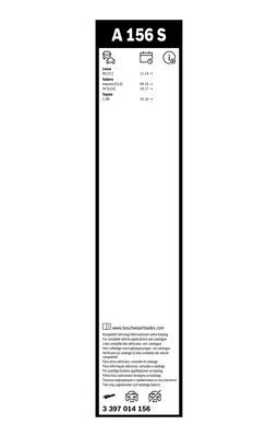 Set stergatoare parbriz aerotwin a156s , lungime 650 mm, 400 mm, fara carcasa, pentru vehicule cu volan pe stanga