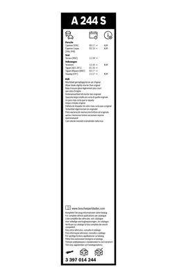 Set stergatoare parbriz aerotwin a244s , lungime 625 mm, 550 mm, fara carcasa, pentru vehicule cu volan pe stanga
