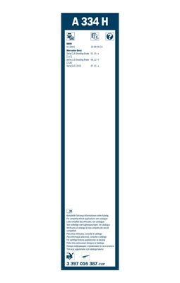 Lamela stergator spate a334h , lungime 330 mm
