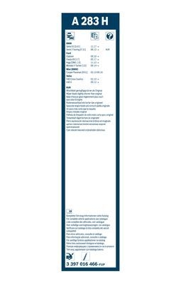 Stergator luneta rear a283h , lungime 280 mm, lama lata