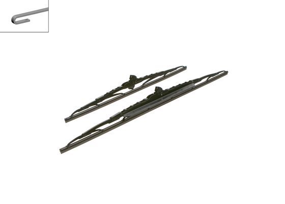 Set stergatoare parbriz twin , cu spoiler, lungime 600 mm, 450 mm, standard
