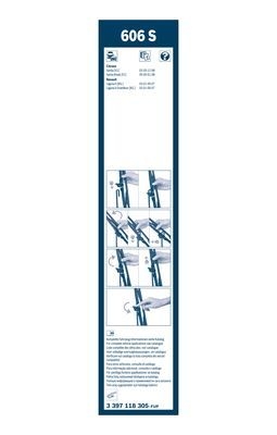 Set stergatoare parbriz twin 606s , cu spoiler, lungime 600 mm, 500 mm, standard