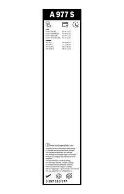 Set stergatoare parbriz aerotwin a977s , lungime 650 mm, 425 mm, fara carcasa, pentru vehicule cu volan pe stanga