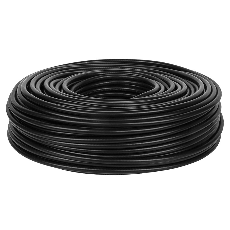 Cablu coaxial h1000, inpedanta 50 ohm, diametru exterior 11 mm, rigid, , lungime 100 metri, negru
