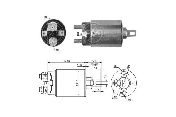 Solenoid electromotor