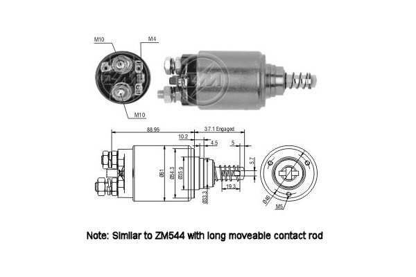 Solenoid electromotor