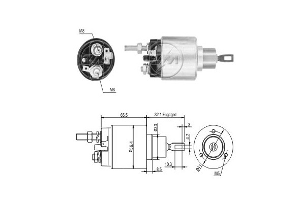 Solenoid electromotor