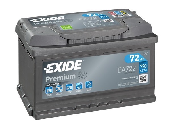 Baterie auto premium , 12 v, 72 ah, 720 a, 278x175x175 mm
