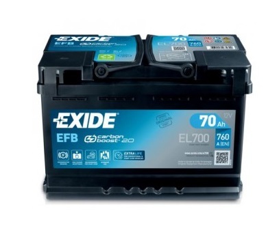 Baterie auto start-stop efb , 12 v, 70 ah, 760 a, 278x175x190 mm