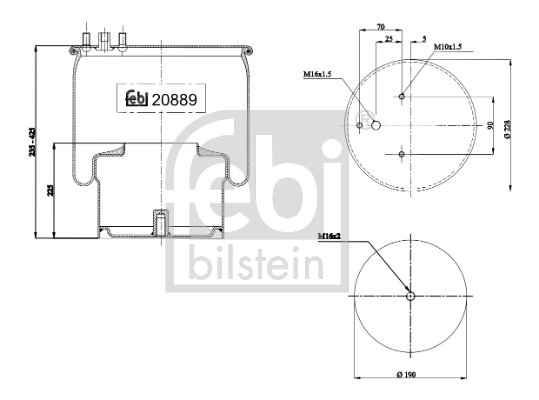 Burduf suspensie pneumatica