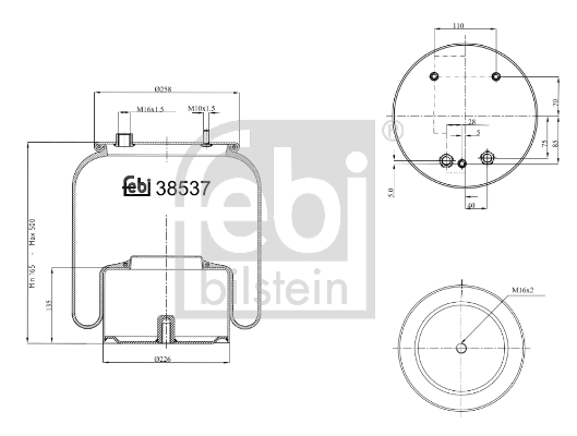 Burduf suspensie pneumatica