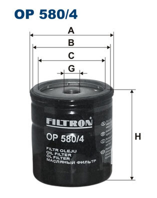 Filtru ulei op580/4