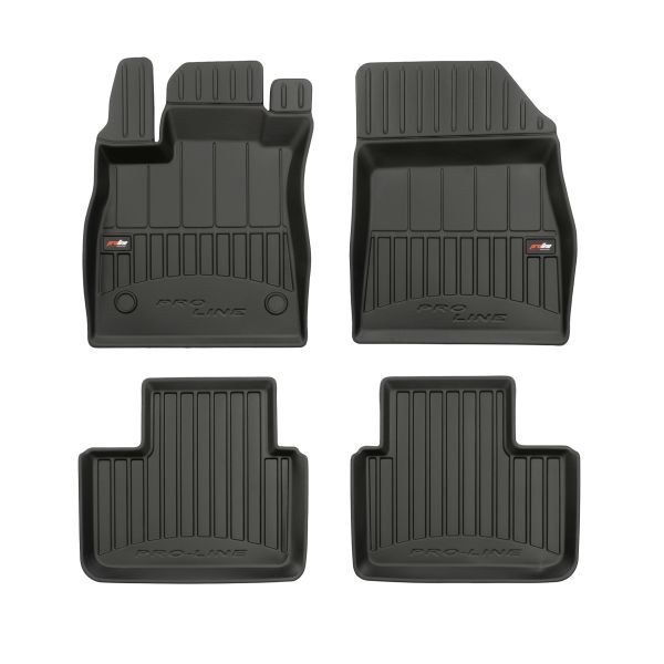 Set 4 covorase auto din cauciuc , pentru renault talisman 06.15-, saloon/station wagon, cauciuc tpe, negru