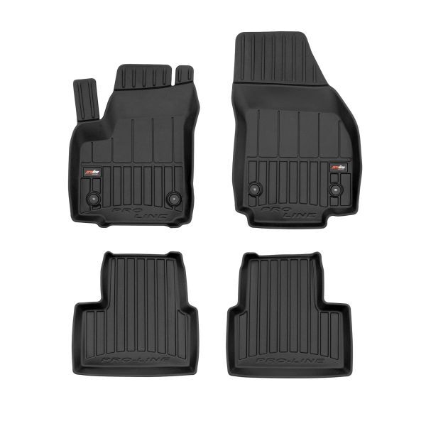 Set 4 covorase auto din cauciuc , pentru opel meriva b 06.10-03.17, cauciuc tpe, negru