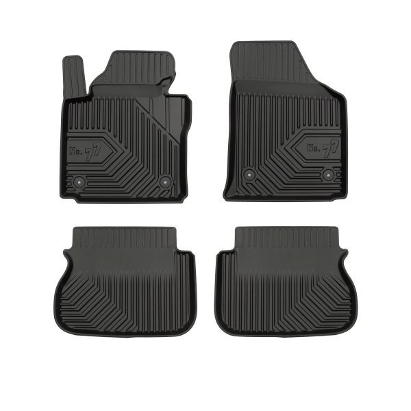 Set 4 covorase auto din cauciuc , pentru vw caddy iii, caddy iii/minivan, tiguan 03.04-, cauciuc tpe, negru