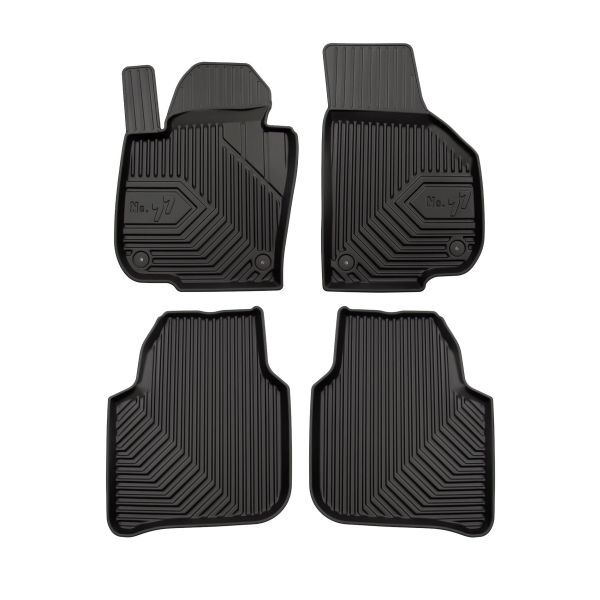Set 4 covorase auto din cauciuc , pentru skoda superb ii 03.08-05.15, cauciuc tpe, negru