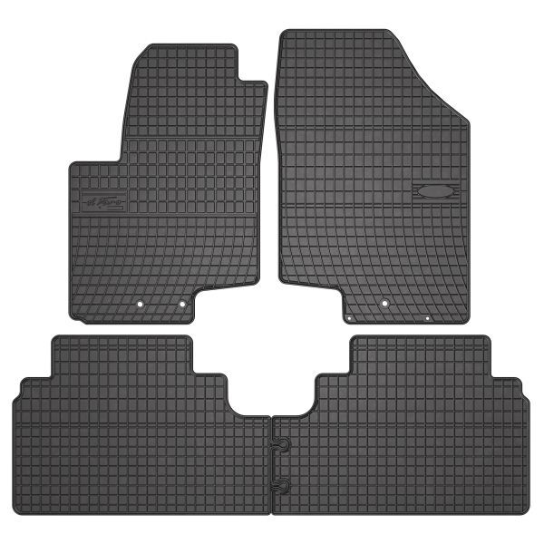 Set 4 covorase auto din cauciuc , pentru hyundai ix20, kia venga 02.10-, negru