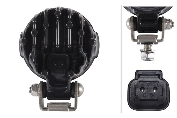 Proiector auto led , rotund, diametru 67 mm, 12/24v, 15 w, lungime cablu 2500 mm, 6500 k