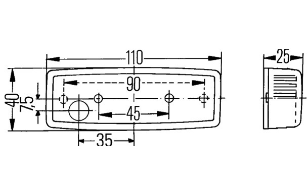Lumina de pozitie , 40 x 120 mm, w5w, 5 w, 12 v, portocaliu