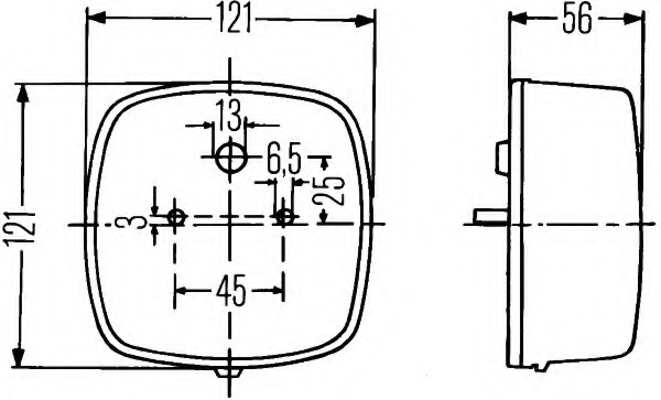 Lampa semnalizare stop spate dreapta , 12/24v, r10w/p21w, fara becuri, pentru iveco mk
