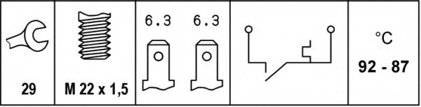 Comutator temperatura ventilator radiator