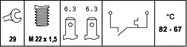 Comutator temperatura ventilator radiator