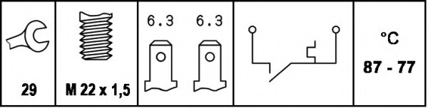 Comutator temperatura ventilator radiator