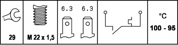 Comutator temperatura ventilator radiator