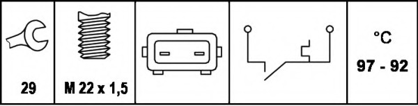Comutator temperatura ventilator radiator
