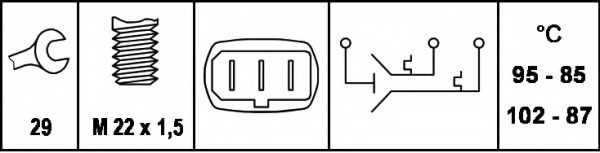 Comutator temperatura ventilator radiator