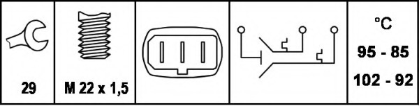 Comutator temperatura ventilator radiator