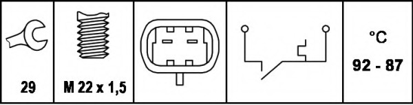 Comutator temperatura ventilator radiator