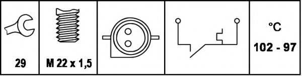 Comutator temperatura ventilator radiator