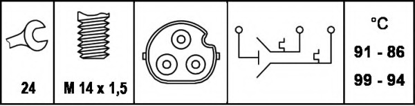 Comutator temperatura ventilator radiator